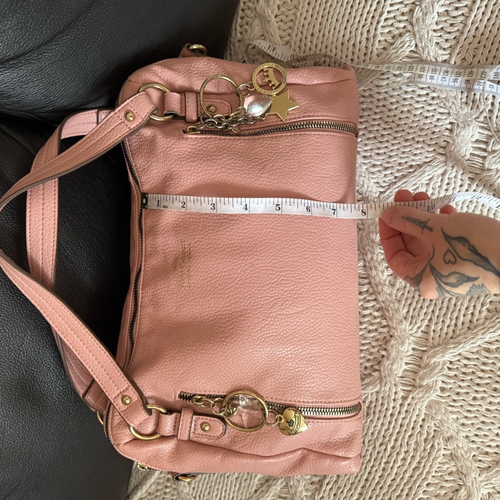 Juicy Couture Pink Shoulder Bag with Charm Accents - Picture 8 of 10